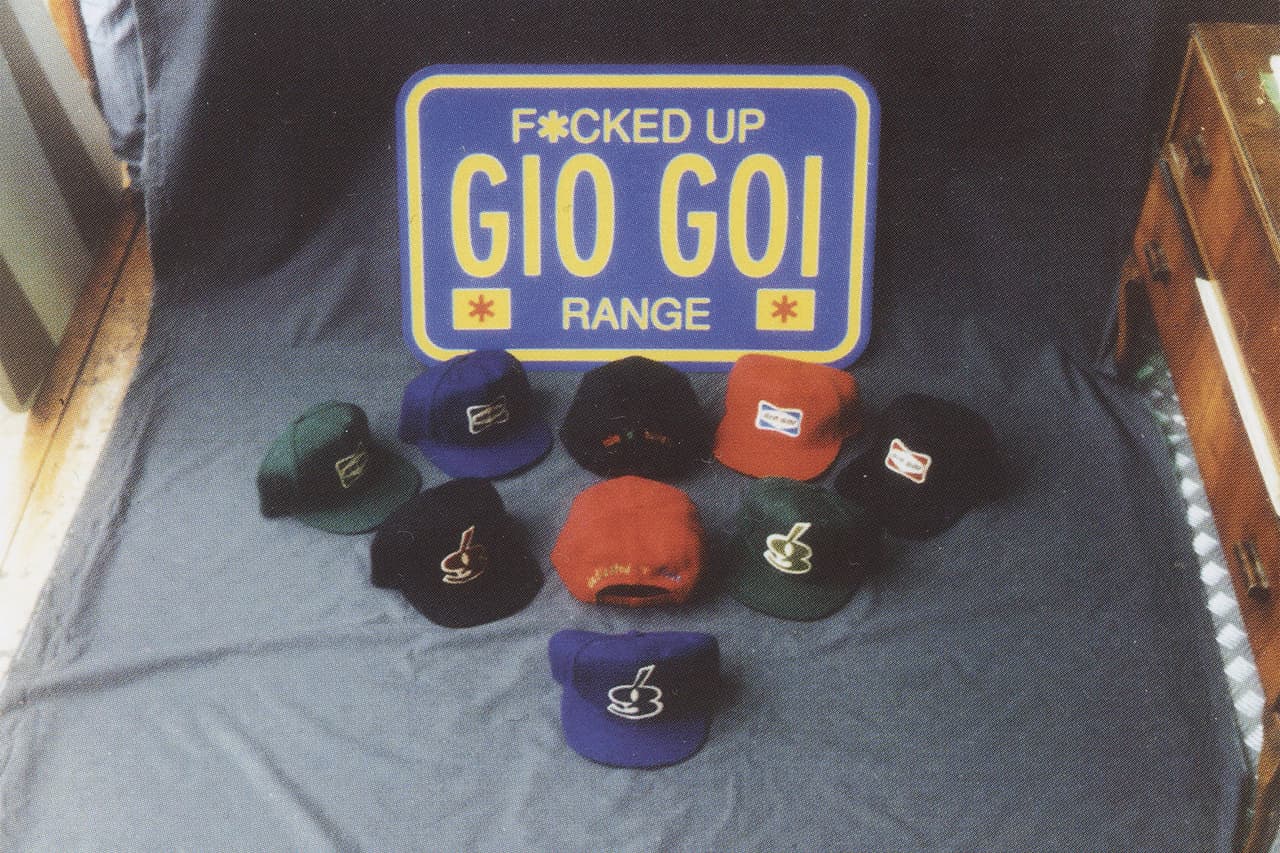 giogoi caps laid out under a giogoi Range sign